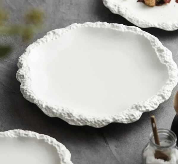 Textured Ceramic Dessert Plate - Image 5